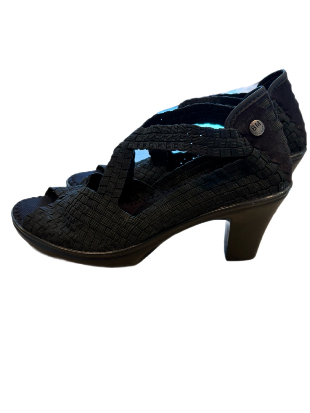Bernie Mev Beatrice Closed Heel Peep Toe Heels Black EU39 NWT